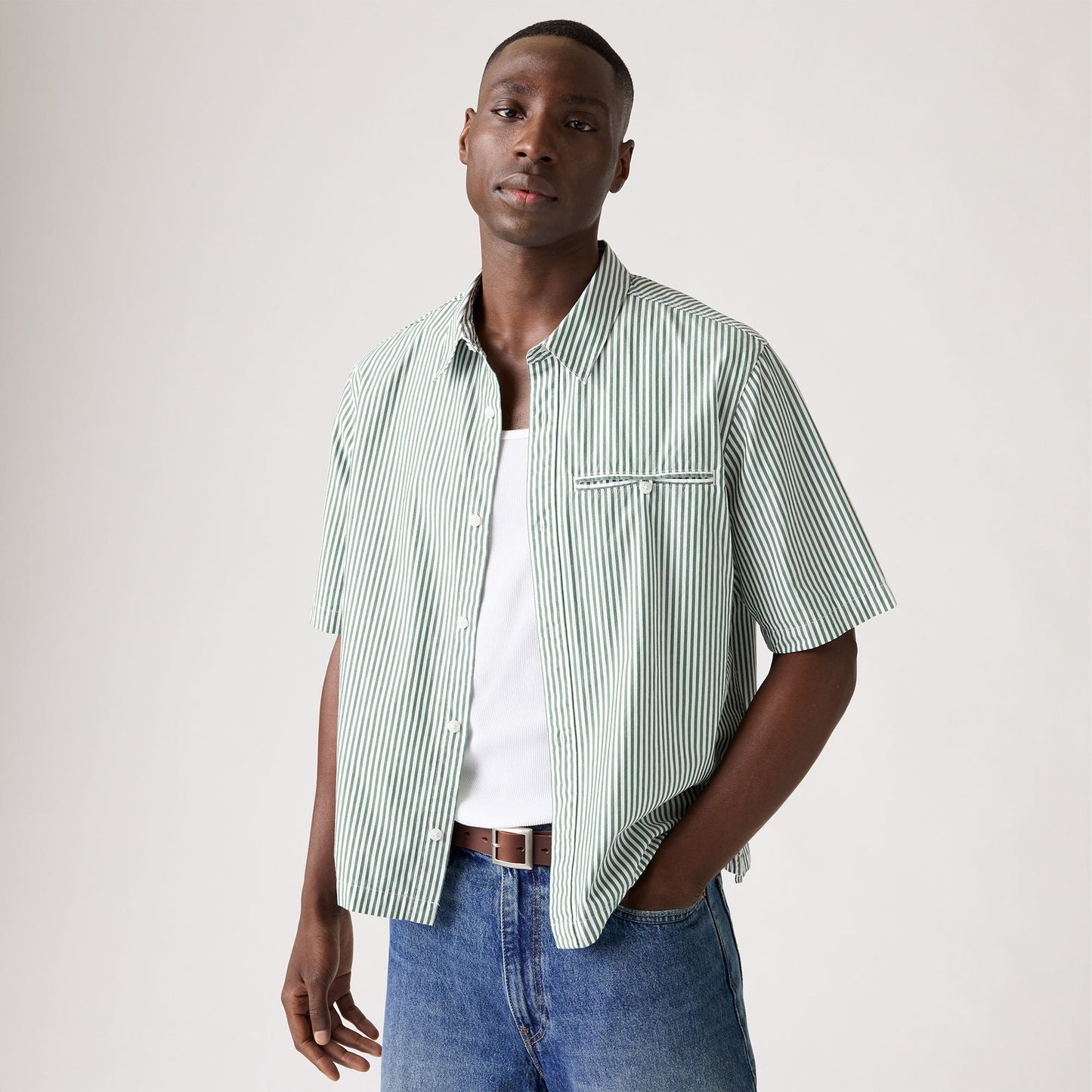 Levi's® Men's Short-Sleeve Zandt Cropped Shirt