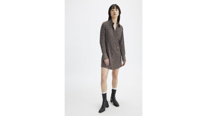 Levi's Women's Dillon Dress Elodie Floral Fondue Fudge