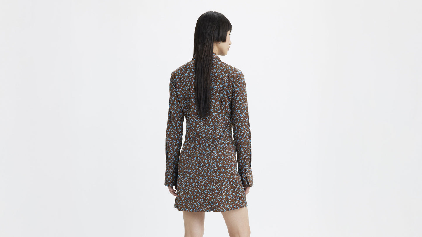 Levi's Women's Dillon Dress Elodie Floral Fondue Fudge