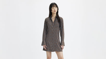Levi's Women's Dillon Dress Elodie Floral Fondue Fudge
