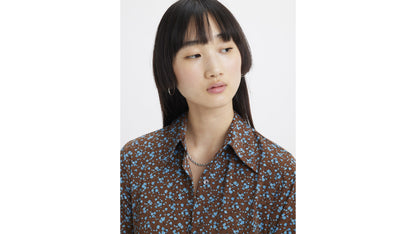 Levi's Women's Dillon Dress Elodie Floral Fondue Fudge